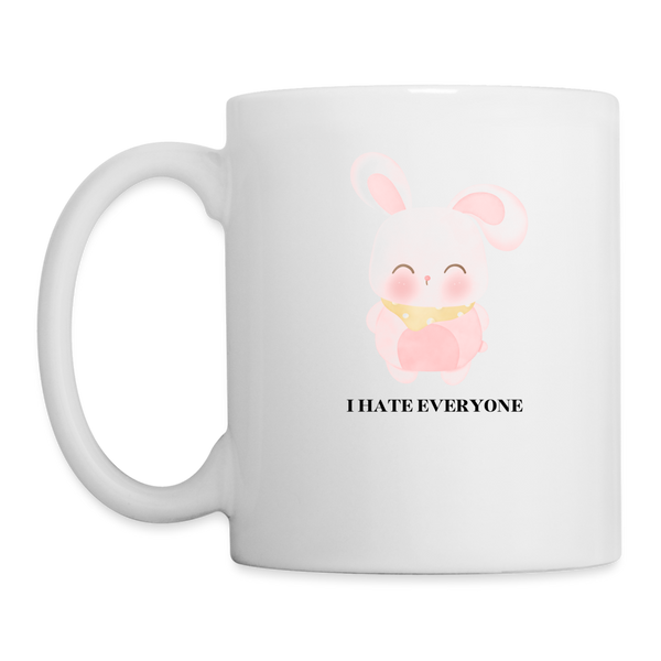 I Hate Everyone Mug - white