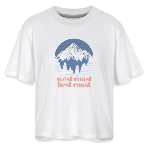 West Coast Best Coast Women's Boxy Tee - white