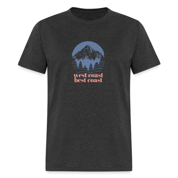 West Coast Best Coast Unisex Classic T-Shirt - heather black