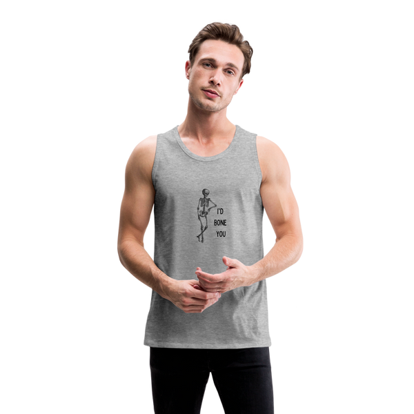 I'd Bone You Men’s Tank - heather gray