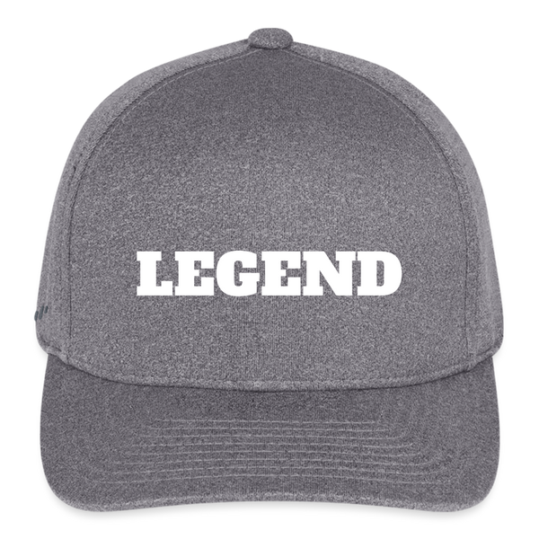 LEGEND Fitted Melange Baseball Cap - light heather gray