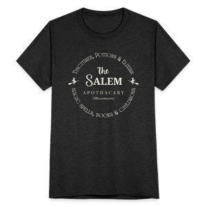 The Salem Apothecary Round Label T-Shirt - heather black