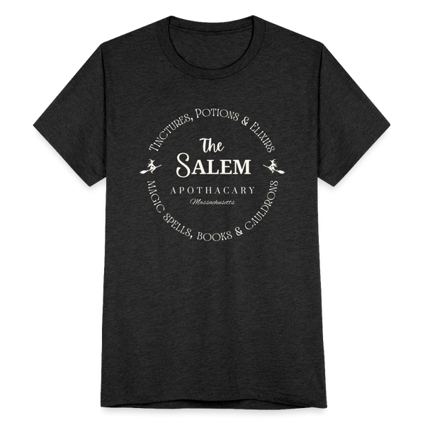 The Salem Apothecary Round Label T-Shirt - heather black