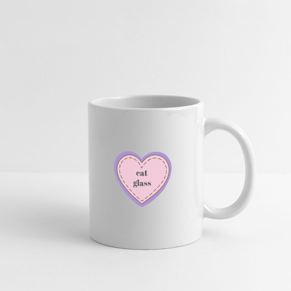 Eat Glass Mug - white