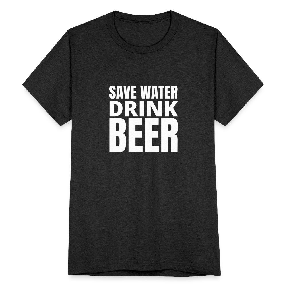 Save Water Drink Beer T-Shirt - heather black