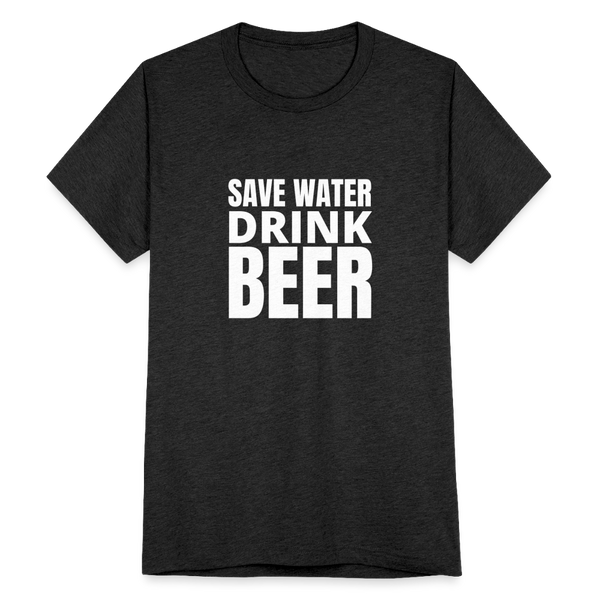 Save Water Drink Beer T-Shirt - heather black