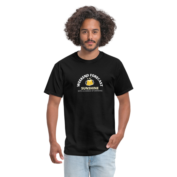 Weekend Forecast Sunshine with a Chance of Drinking Unisex Classic T-Shirt - black