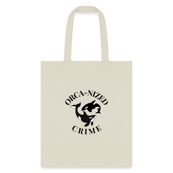 Orca-Nized Crime Tote Bag - natural