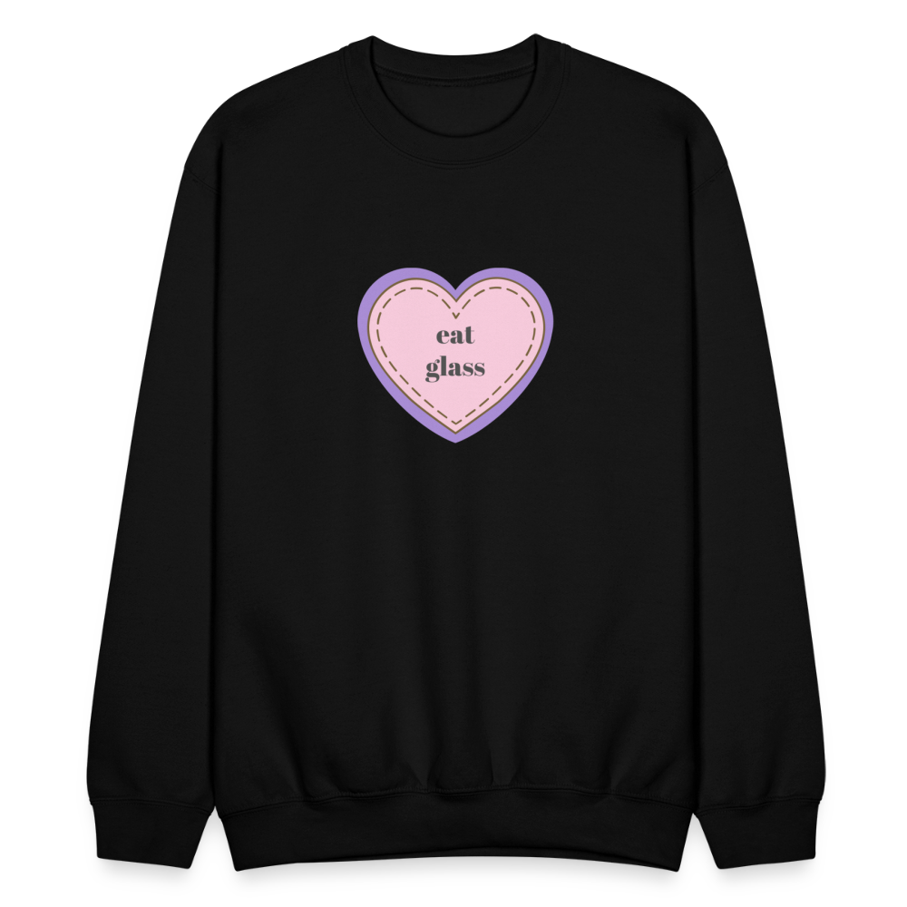 Eat Glass Crewneck Sweatshirt - black