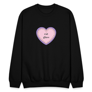 Eat Glass Crewneck Sweatshirt - black