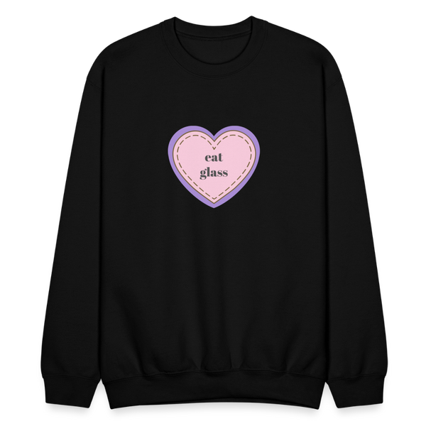 Eat Glass Crewneck Sweatshirt - black