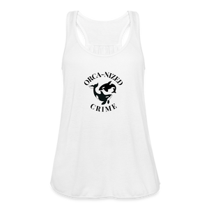 Orca-Nized Crime Women's Flowy Tank - white