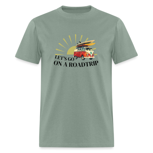 Let's Go On A Roadtrip Unisex Classic T-Shirt - sage