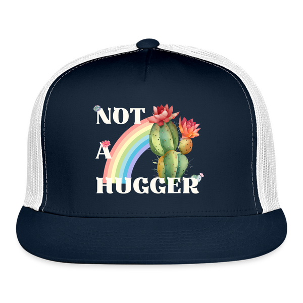 Not A Hugger Trucker Cap - navy/white