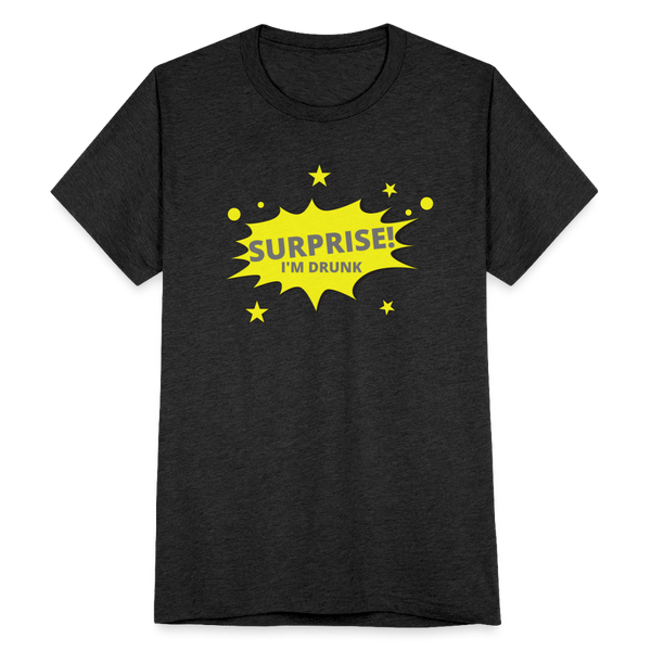 Surprise I'm Drunk T-Shirt - heather black