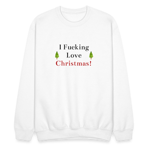 I Fucking Love Christmas Crewneck - white