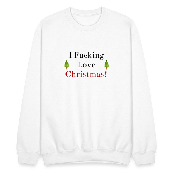 I Fucking Love Christmas Crewneck - white