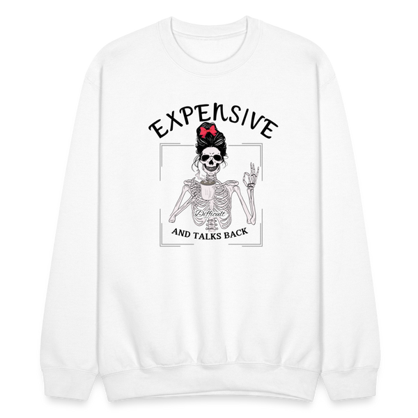 Expensive & Talks Back Crewneck - white