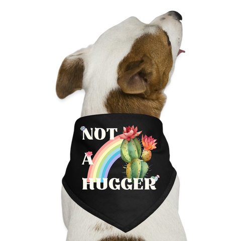 Not A Hugger Dog Bandana - black