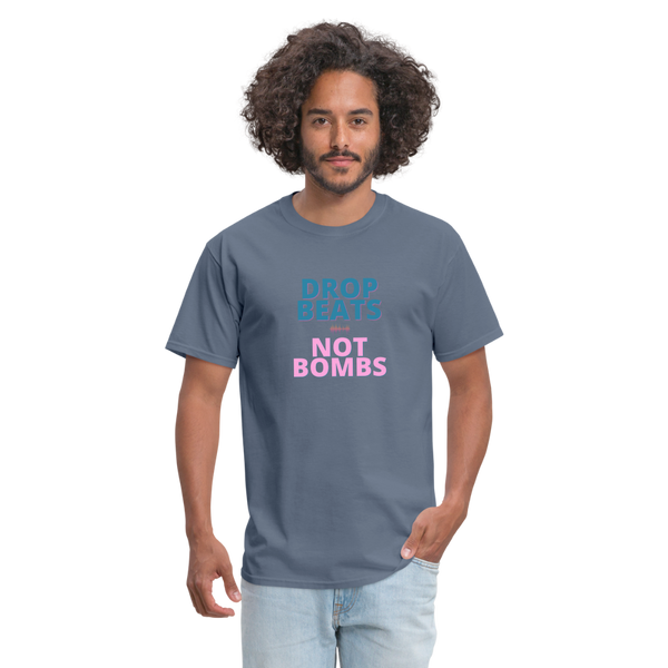 Drop Beats Not Bombs Classic T-Shirt - denim