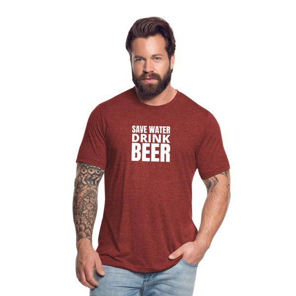 Save Water Drink Beer T-Shirt - heather cranberry