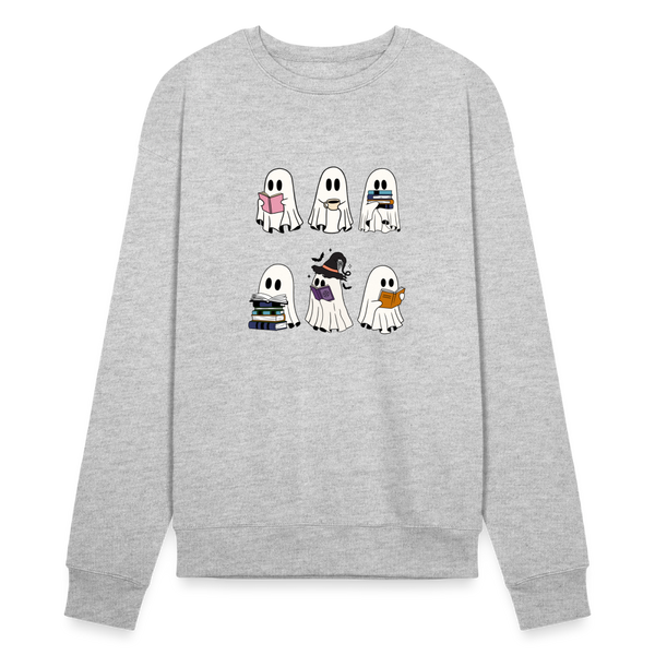 Ghost Reading Crewneck Sweatshirt - heather gray