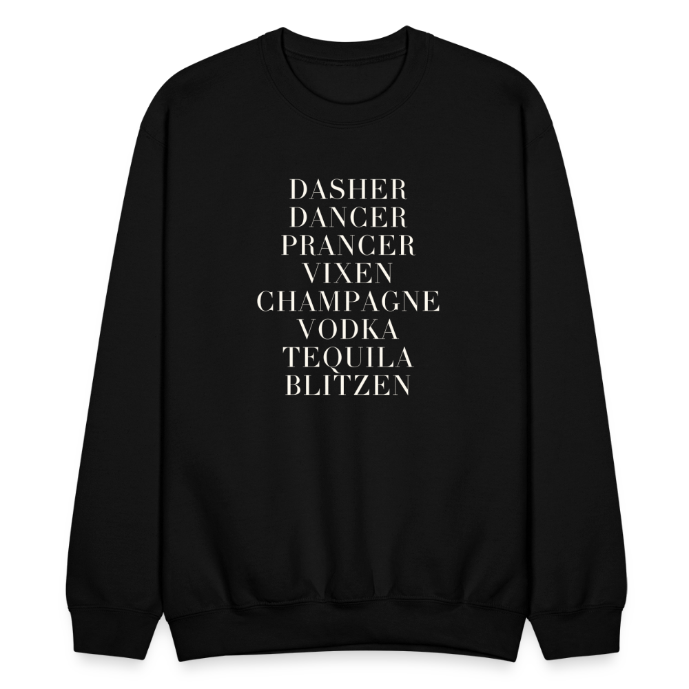 Reindeer Drinking Sweatshirt - black