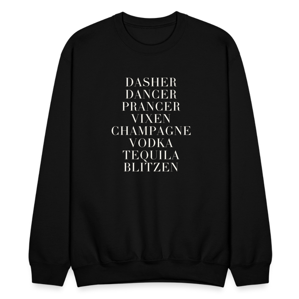 Reindeer Drinking Sweatshirt - black