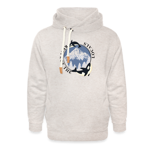 Respect The Locals Shawl Collar Hoodie - heather oatmeal