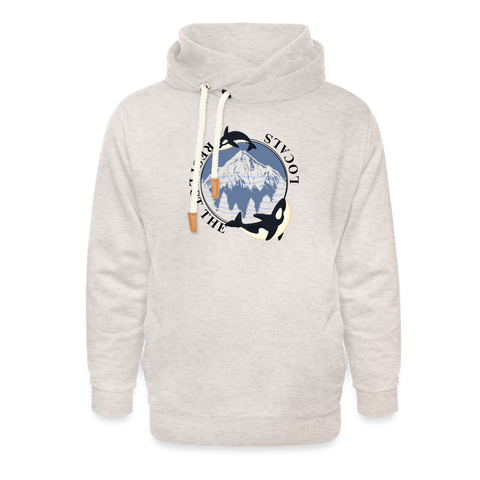 Respect The Locals Shawl Collar Hoodie - heather oatmeal