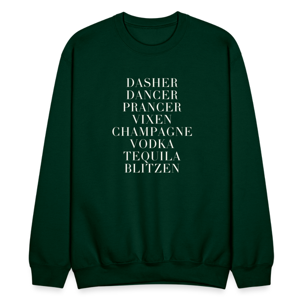 Reindeer Drinking Sweatshirt - forest green