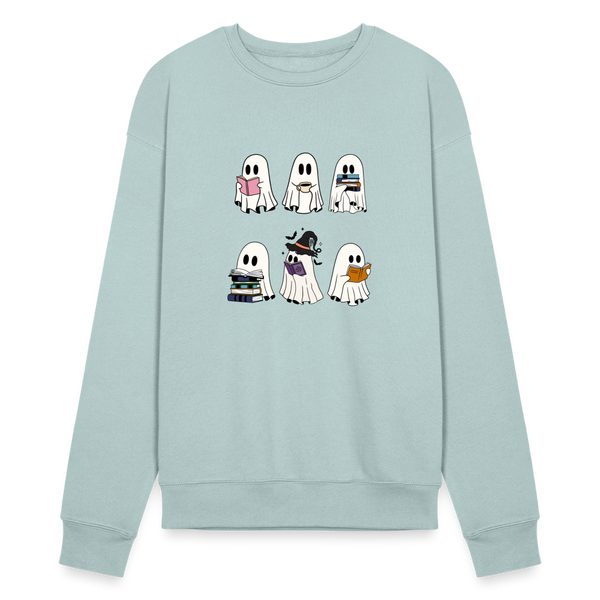 Ghost Reading Crewneck Sweatshirt - dusty blue