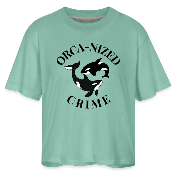 Orcan-Nized Crime Women's Boxy Tee - saltwater