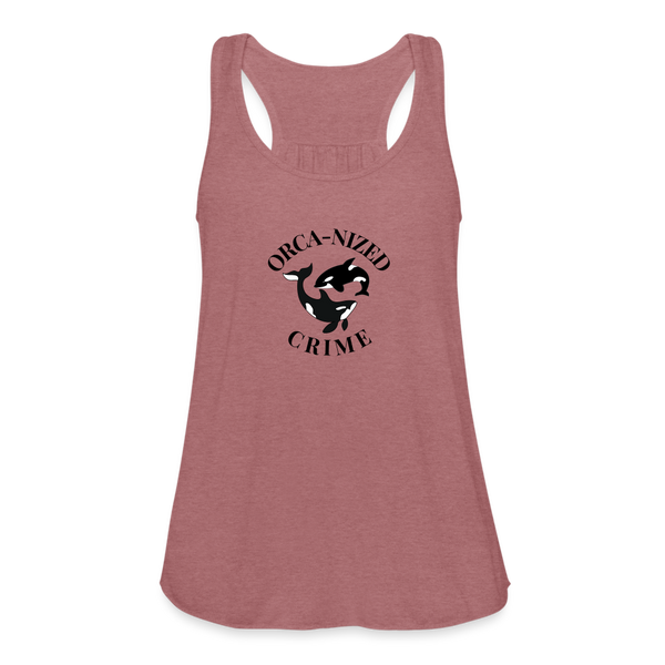 Orca-Nized Crime Women's Flowy Tank - mauve