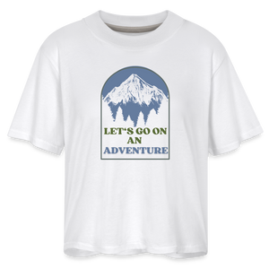 Let's Go On An Adventure Women's Boxy Tee - white