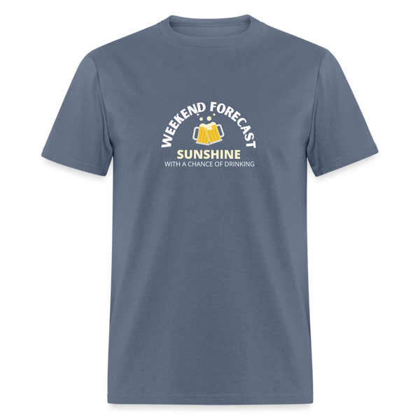 Weekend Forecast Sunshine with a Chance of Drinking Unisex Classic T-Shirt - denim