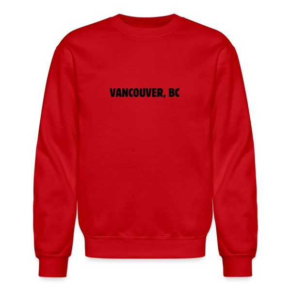 Vancouver BC Crewneck Sweatshirt - red