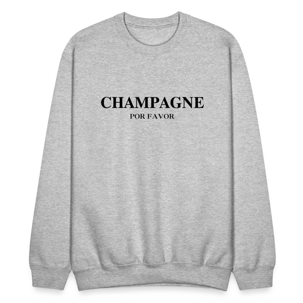 Champagne Por Favor Sweatshirt - heather gray