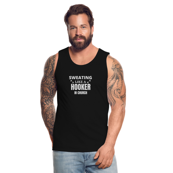 Sweating Like A Hooker In Church Men’s Tank - black