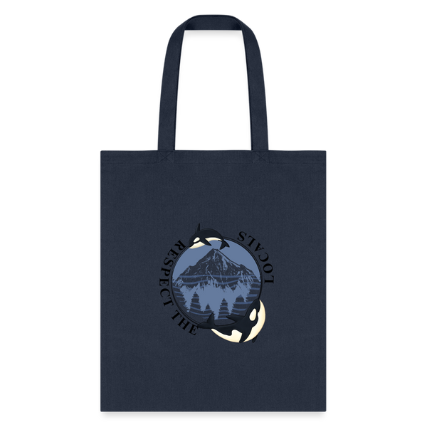 Respect The Locals Tote Bag - navy