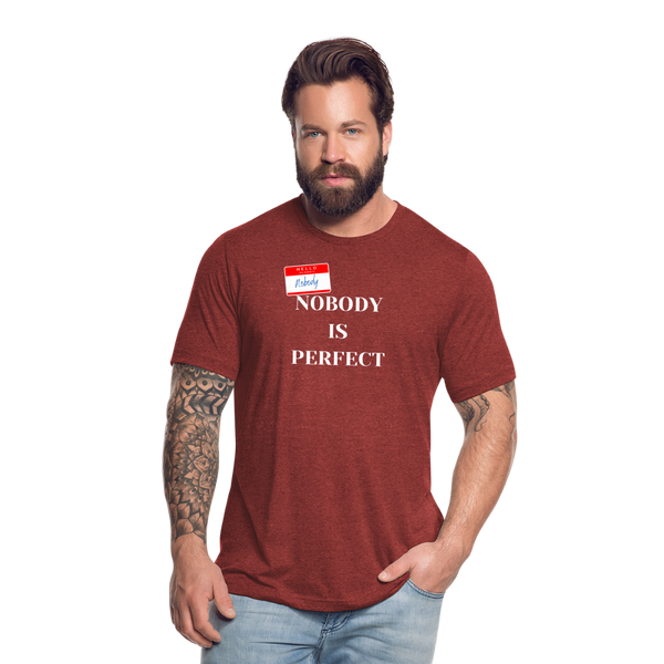 Nobody Is Perfect T-Shirt - heather cranberry