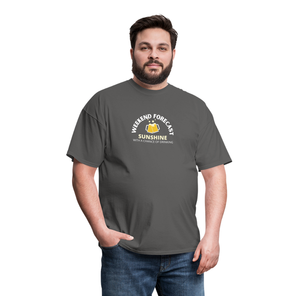 Weekend Forecast Sunshine with a Chance of Drinking Unisex Classic T-Shirt - charcoal