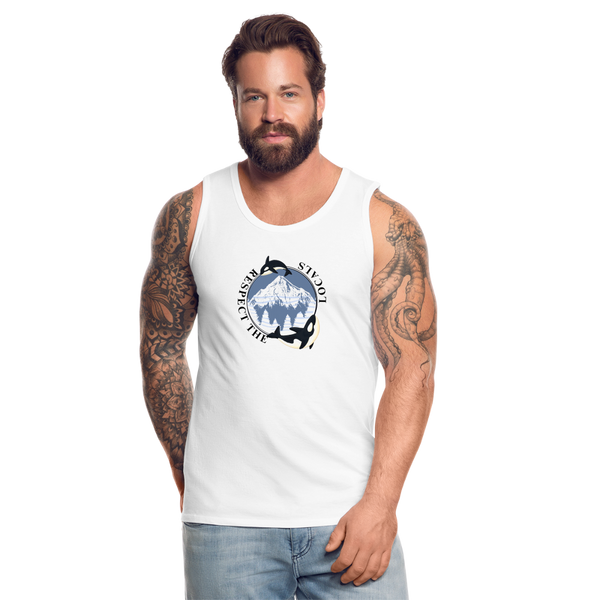 Respect The Locals Men’s Tank - white