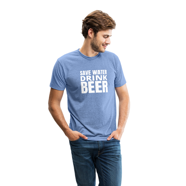 Save Water Drink Beer T-Shirt - heather blue