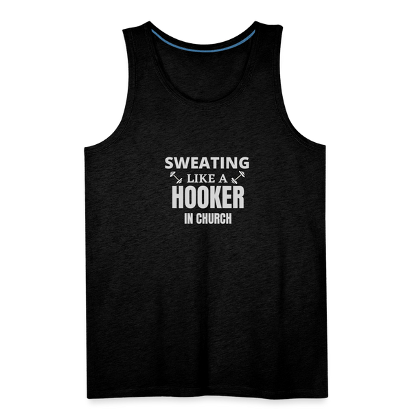 Sweating Like A Hooker In Church Men’s Tank - charcoal grey