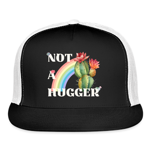 Not A Hugger Trucker Cap - black/white