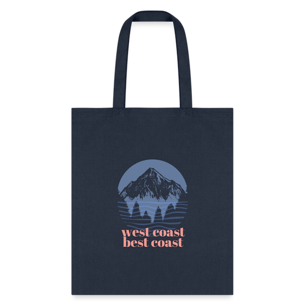 West Coast Best Coast Tote Bag - navy