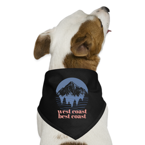 West Coast Best Coast Dog Bandana - black