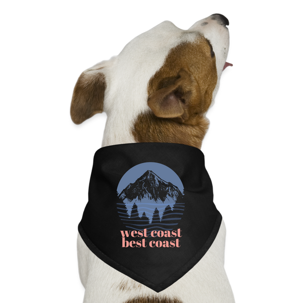 West Coast Best Coast Dog Bandana - black