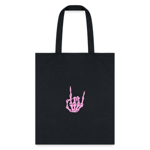 Skull Hand Tote Bag - black